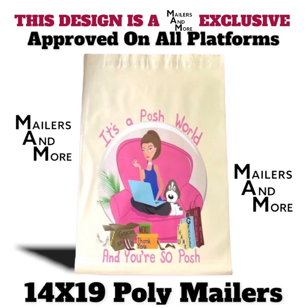 25 14X19 Posh World Poly Mailers PRICE IS FIRM - Picture 8 of 12